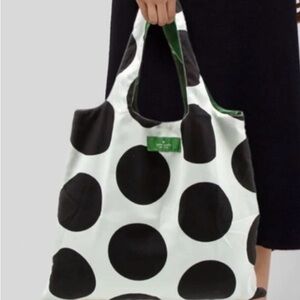 Stylish Black and White Polka Dot Tote Bag